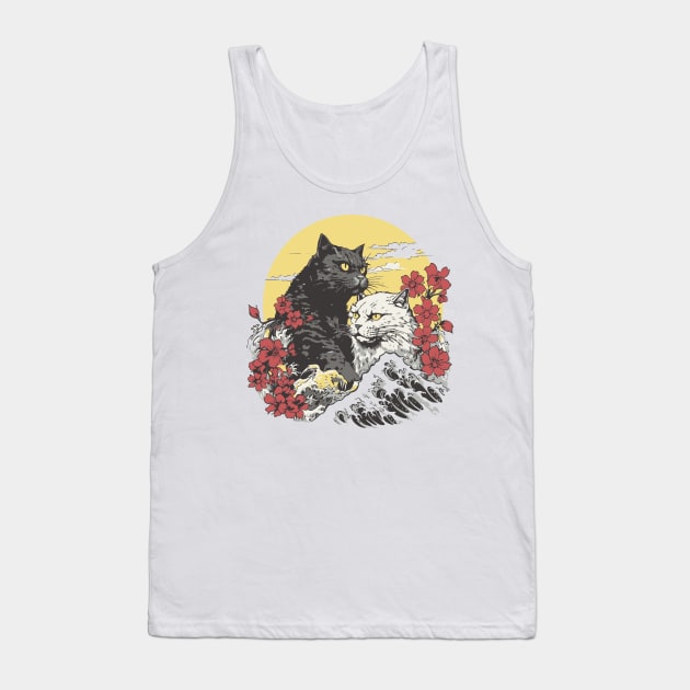 cute duo cat Tank Top by Hoperative